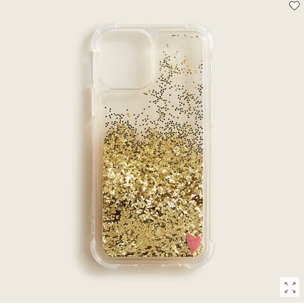 J. Crew Kid's glitter iphone 12 case, NWT